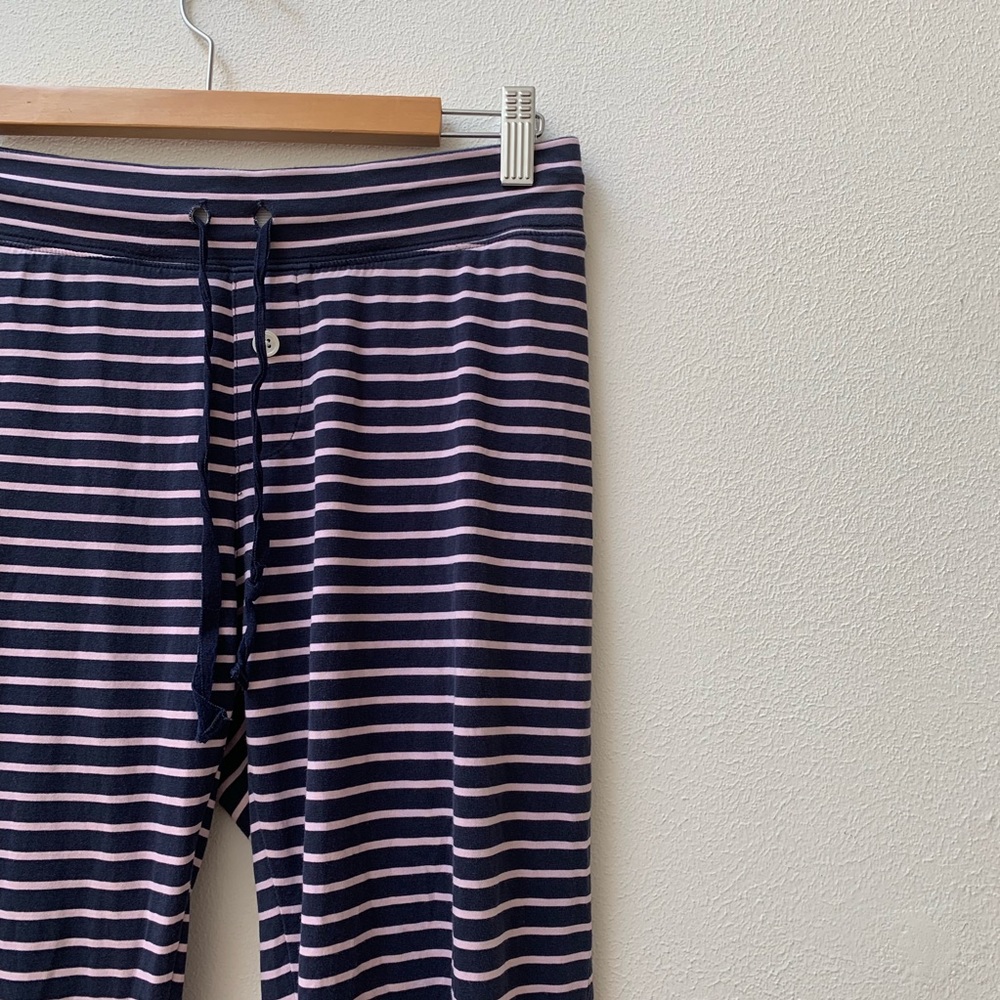J.Crew Pink and Navy striped pajama/pj pants